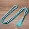 108 Mala Beads Necklace Semi-Precious Gem Stones Meditation Necklace 108 Hand Knotted Japa Mala Beaded Tassel Necklace with Tree of Life Pendant